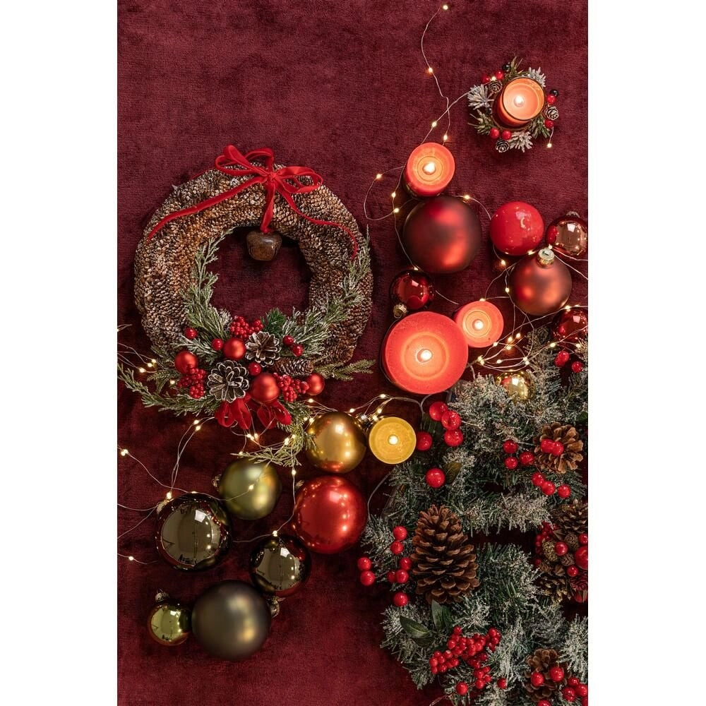 Corona Hilma Rossa con Campanello Piccolo (2 Pezzi)