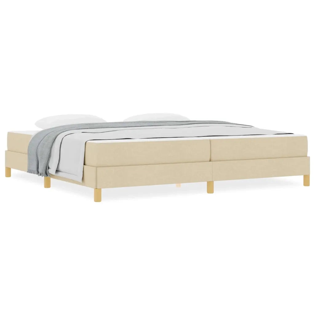 vidaXL Letto a molle Crema e Marrone 200 x 200 cm