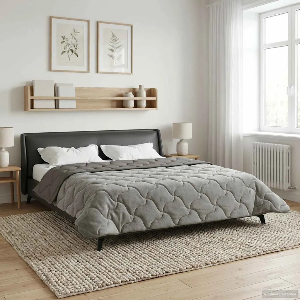 Duvet Invernale Trapuntato Grigio chiaro 200 x 240 cm