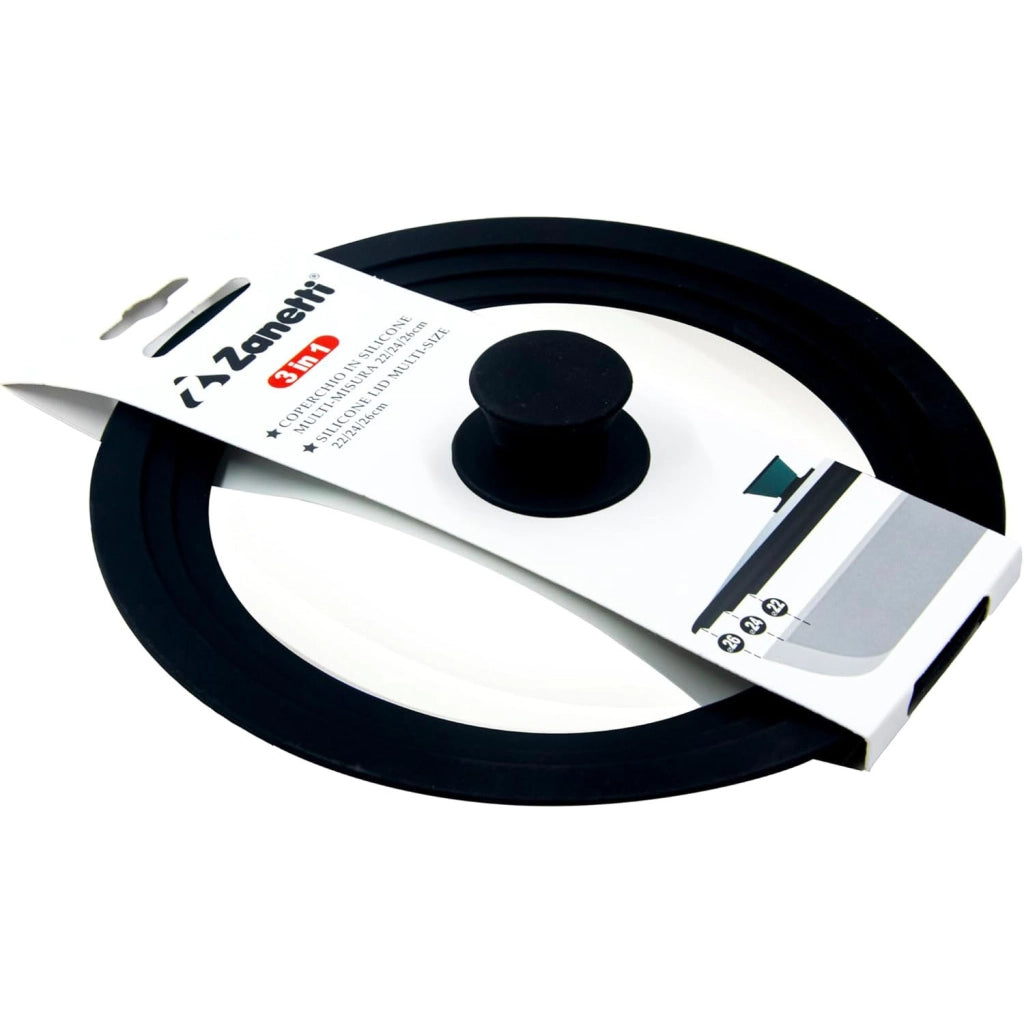 Zanetti Coperchio Universale Vetro Silicone 22 24 26 cm