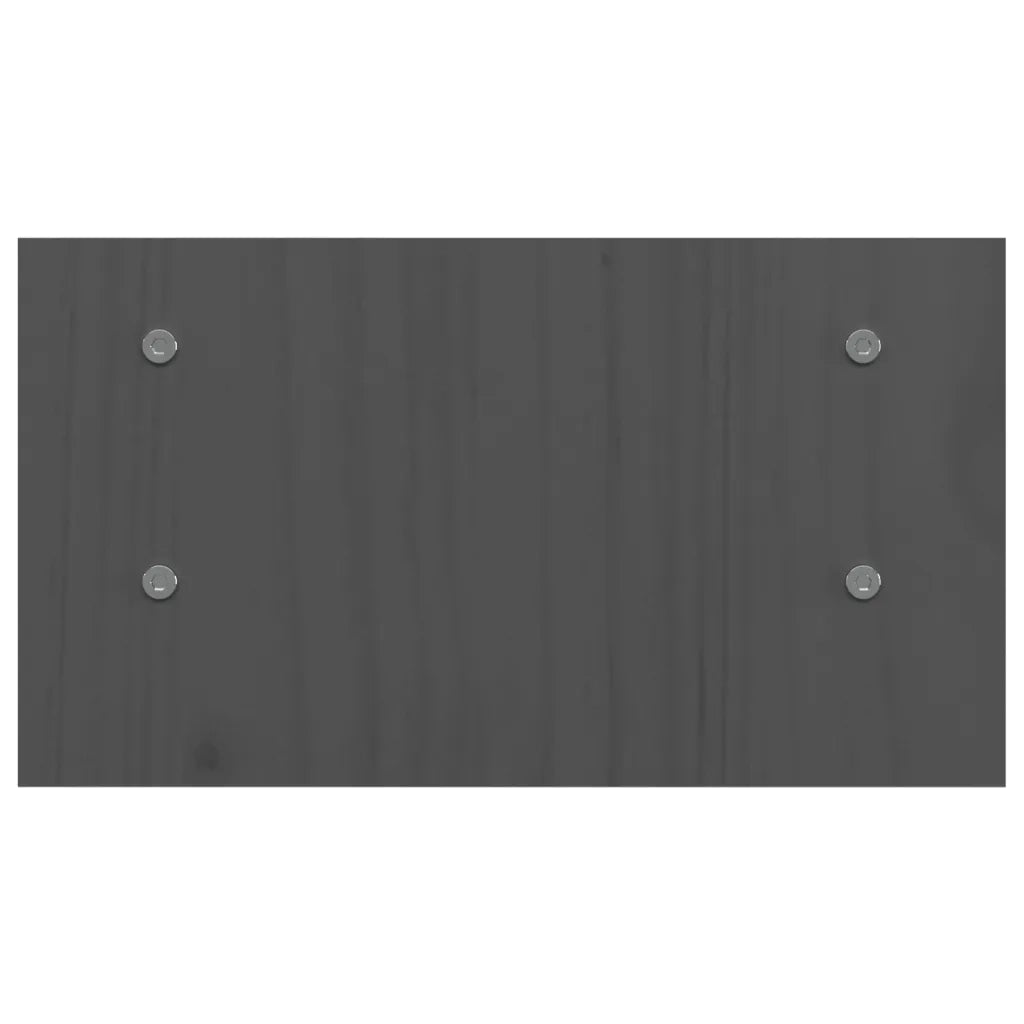 Supporto per Monitor Grigio 50x27x15 cm Legno Massello di Pino 814021
