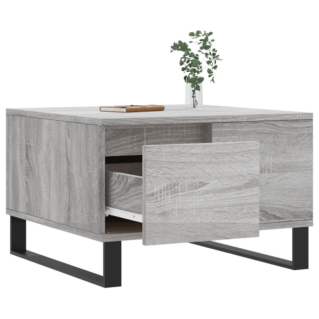 Tavolino Salotto Grigio Sonoma 55x55x36,5 cm Legno Multistrato 830770