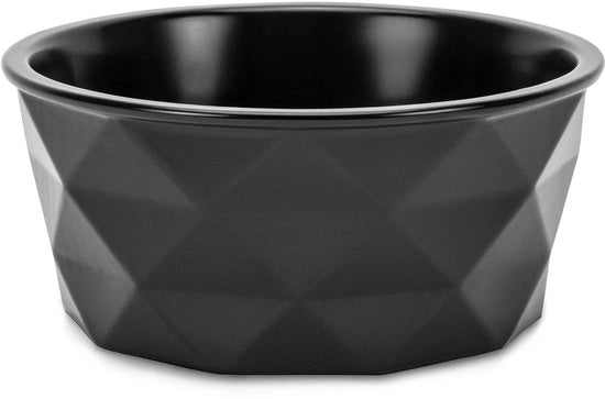 Ciotola ceramica per animali domestici, antiscivolo, igienica e stile, 1900 ml nero