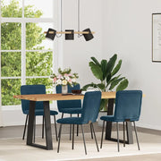 Sedie da Pranzo 4 pz Blu in Velluto 3315319