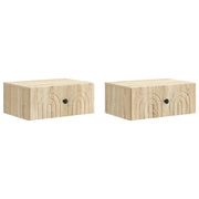 Mobiletto da notte a muro 2 pcs Rovere Sonoma 49 x 34,5 x 20 cm