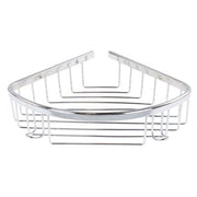 Trade Shop - Mensola Angolare Per Doccia Bagno Cromata Lucida Cestino Porta Oggetti Acciaio 87901 -