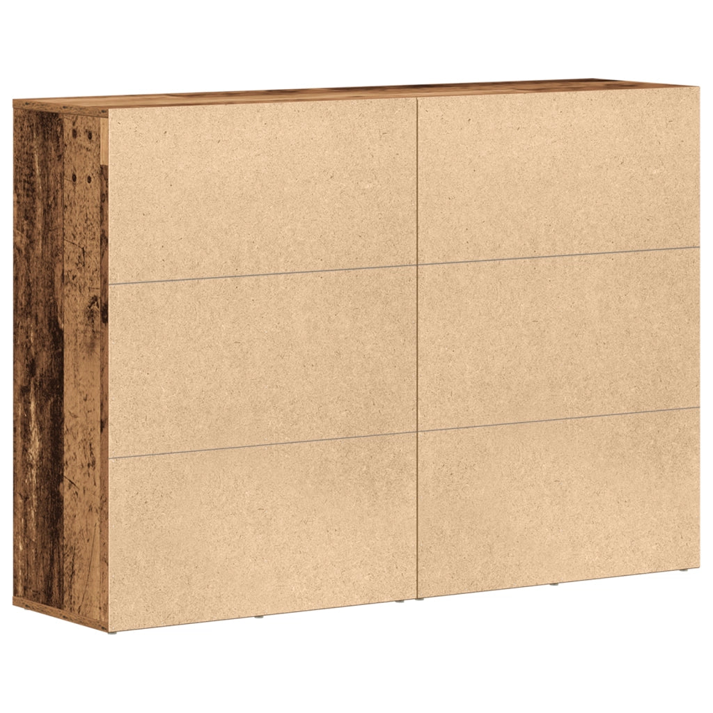 Credenze 2 pezzi Legno Vecchio 60x31x84 cm Legno Ingegnerizzato