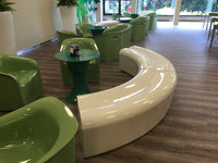 Panca da Esterno Seduta Modulare 120x50 cm in Resina Arkema Althea Verde Scuro