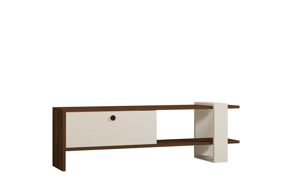 Porta TV in legno "Gaye" - 120 x 25 x 36 cm - Bianco