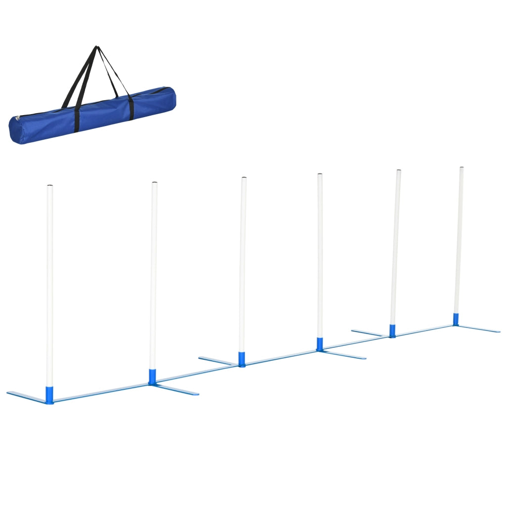 Set Agility per Cani 6 Pezzi ¨C Xylo ¨C Ostacoli Pieghevoli con Slalom e Borsa Trasporto