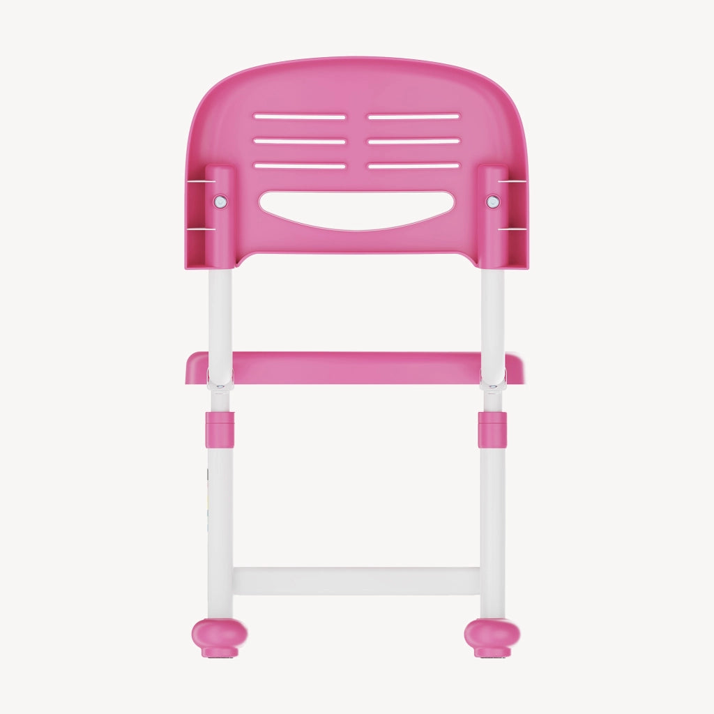 Sedia per Cameretta Sauda ad Altezza Regolabile 75 x 36 x 46 cm - Rosa / Bianco [en.casa]