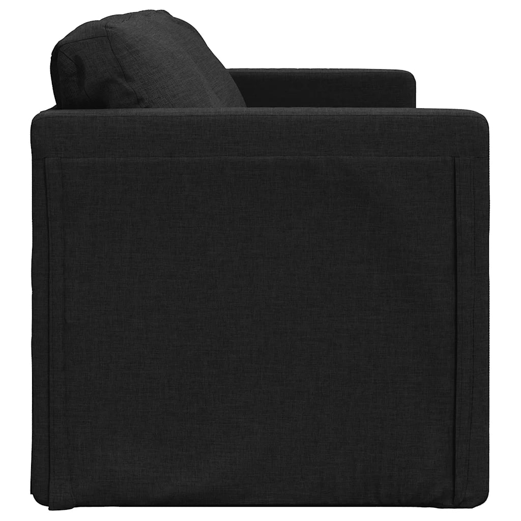 Divano Letto da Terra 2 in 1-Sofa Letto-Daybed Nero 112x174x55 cm Tessuto