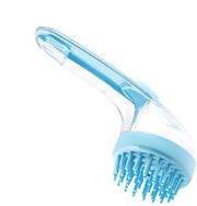 Set di due pezzi, spazzola per bagno cane, spazzola massaggiante gatto, asciugamano di sapone morbido per animali domestici, adatto per cuccioli, padrone di bellezza per cani, spiaggia, piscina, viaggi in casa, 18x7x7.5cm (giallo, blu)