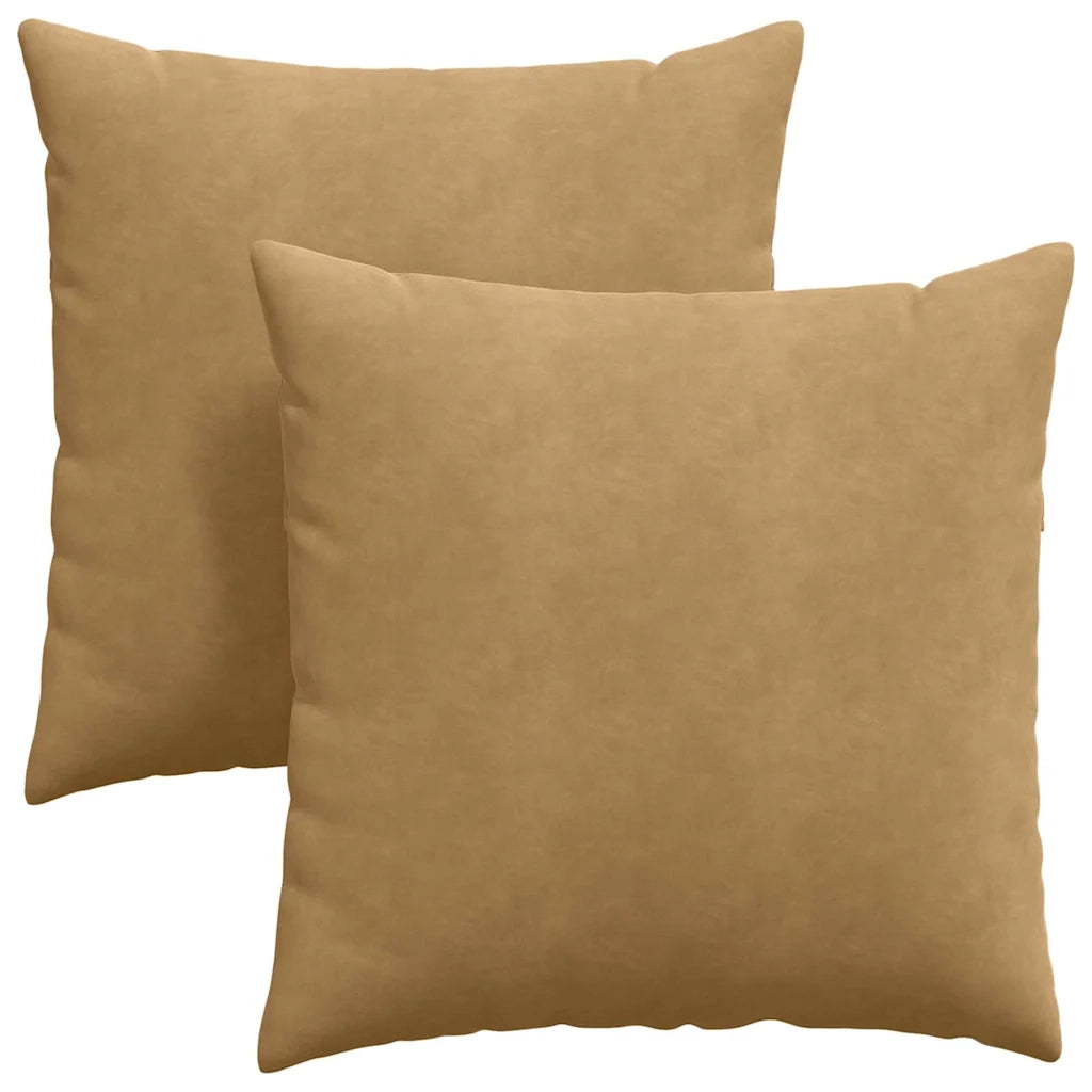 Cuscini da Divano 2 pz-Set di 2 Cuscini per Sofa Marrone 80 x 80 cm Tessuto in Cords