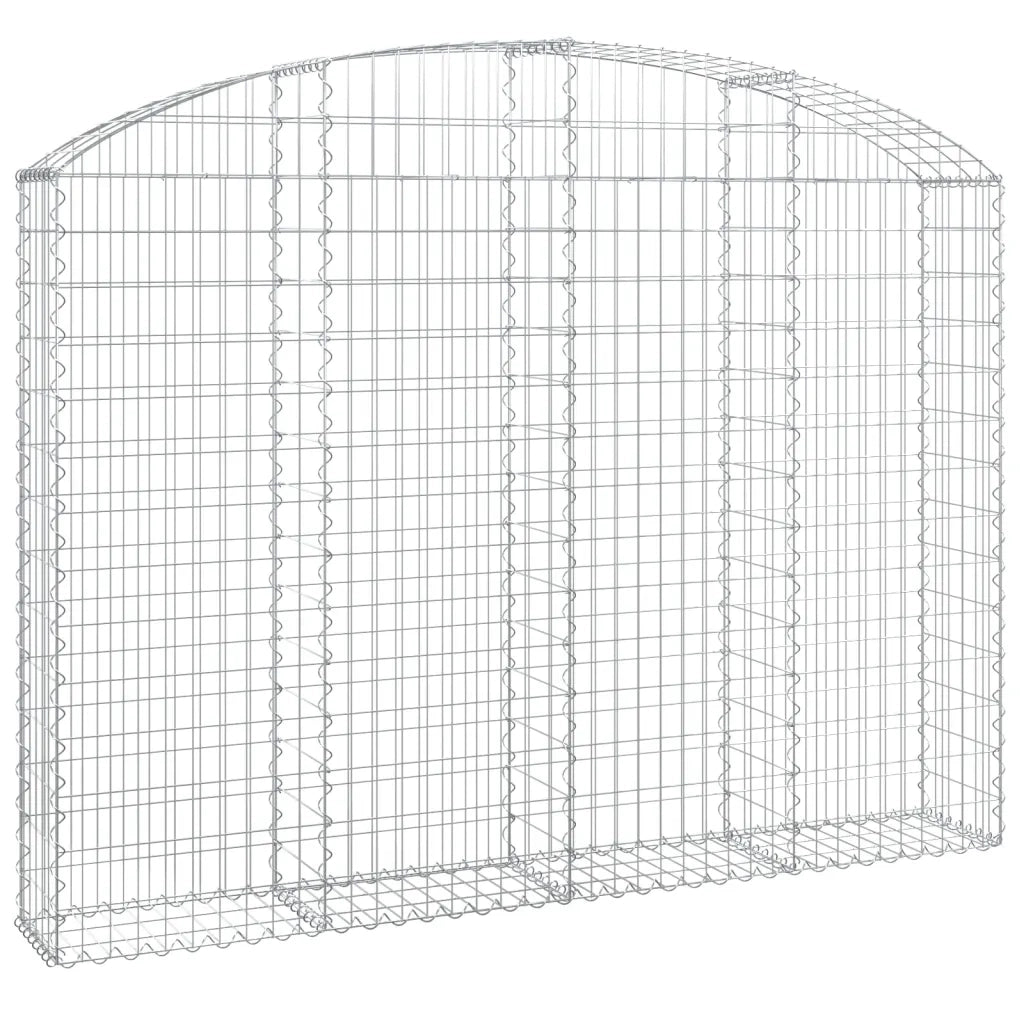 Cesto Gabbione ad Arco 200x30x140/160 cm Ferro Zincato 153467