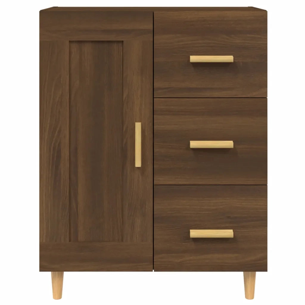 Credenza | Madia | Buffet da pranzo | Armadio da pranzo Rovere Marrone 69,5x34x90 cm in Legno Multistrato