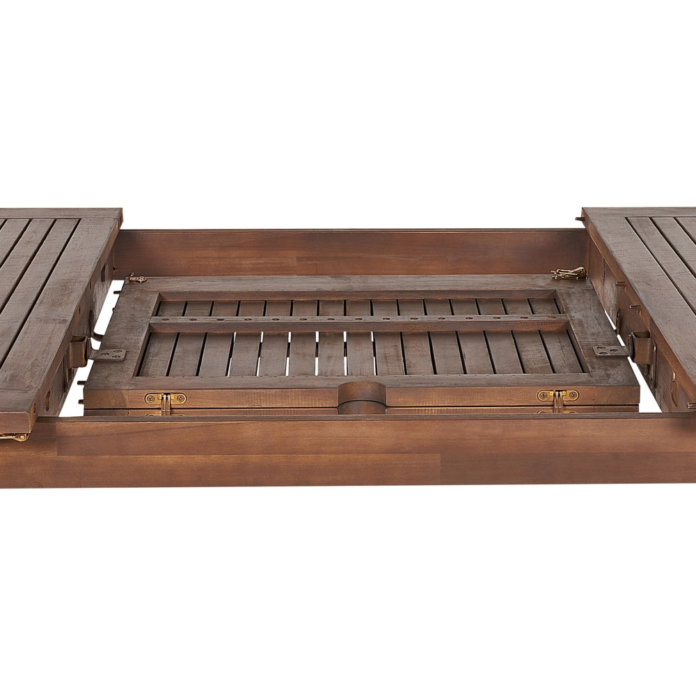 Set da pranzo da giardino Tavolo in marrone scuro di acacia 8 sedie 9 pezzi