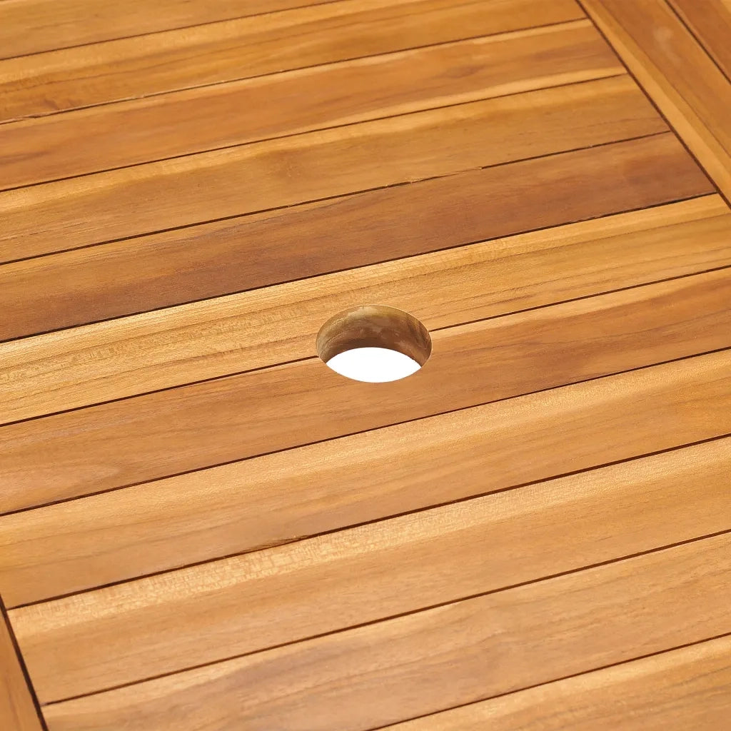 Set da Pranzo da Giardino 9 pz con Cuscini Legno di Teak Grigio 3059556