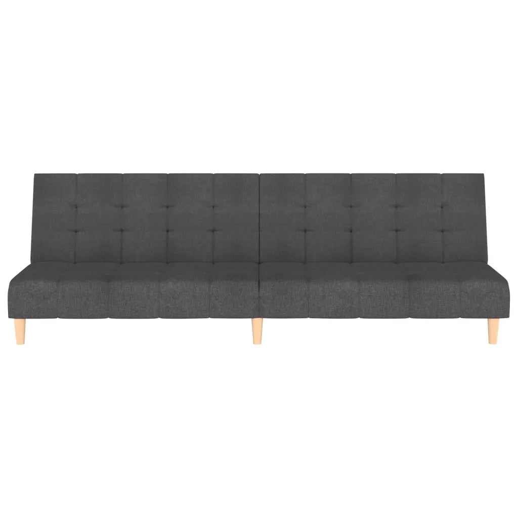 Divano Letto a 2 Posti Grigio Scuro in Tessuto 375755