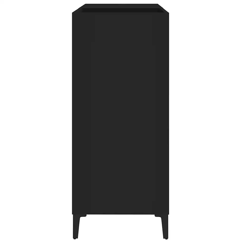 Mobile Porta Dischi Nero 84,5x38x89 cm in Legno Multistrato 831998