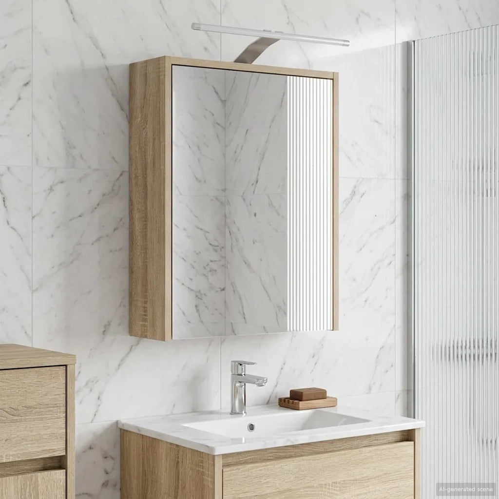 Mobiletto per specchio da bagno Rovere Sonoma 43 x 16 x 62.5 cm