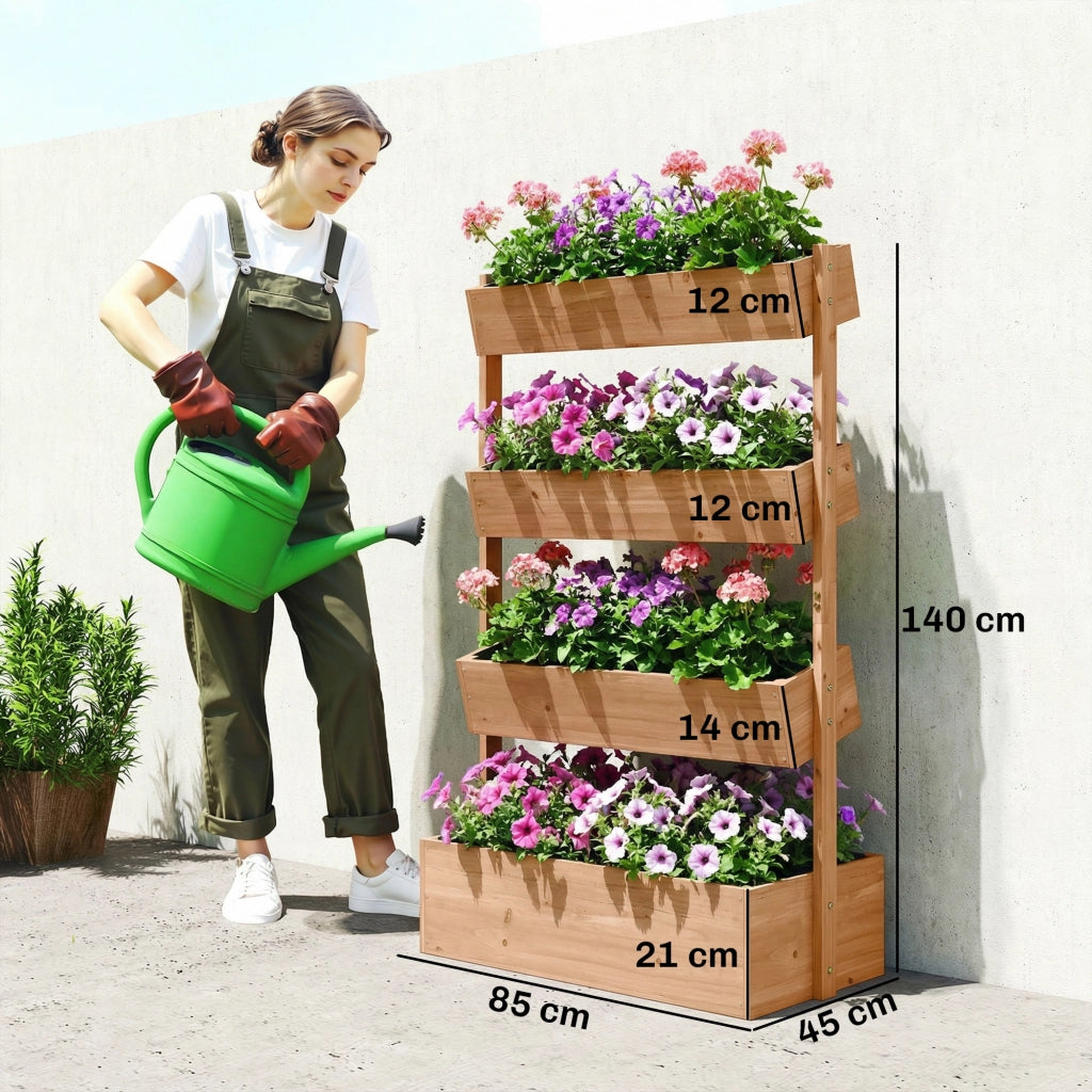 Letto da Giardino Rialzato ¨C Zephmum ¨C Legno