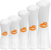 Set di cinturini per cavi - 100/150/200/250/300 mm - nero, resistente ai raggi UV, resistente alle alte temperature, resistente ai prodotti chimici - cinturini per cavi resistenti all'usura