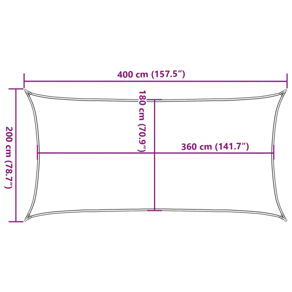 Vela Parasole 160 g/m² Nera 2x4 m in HDPE 311724