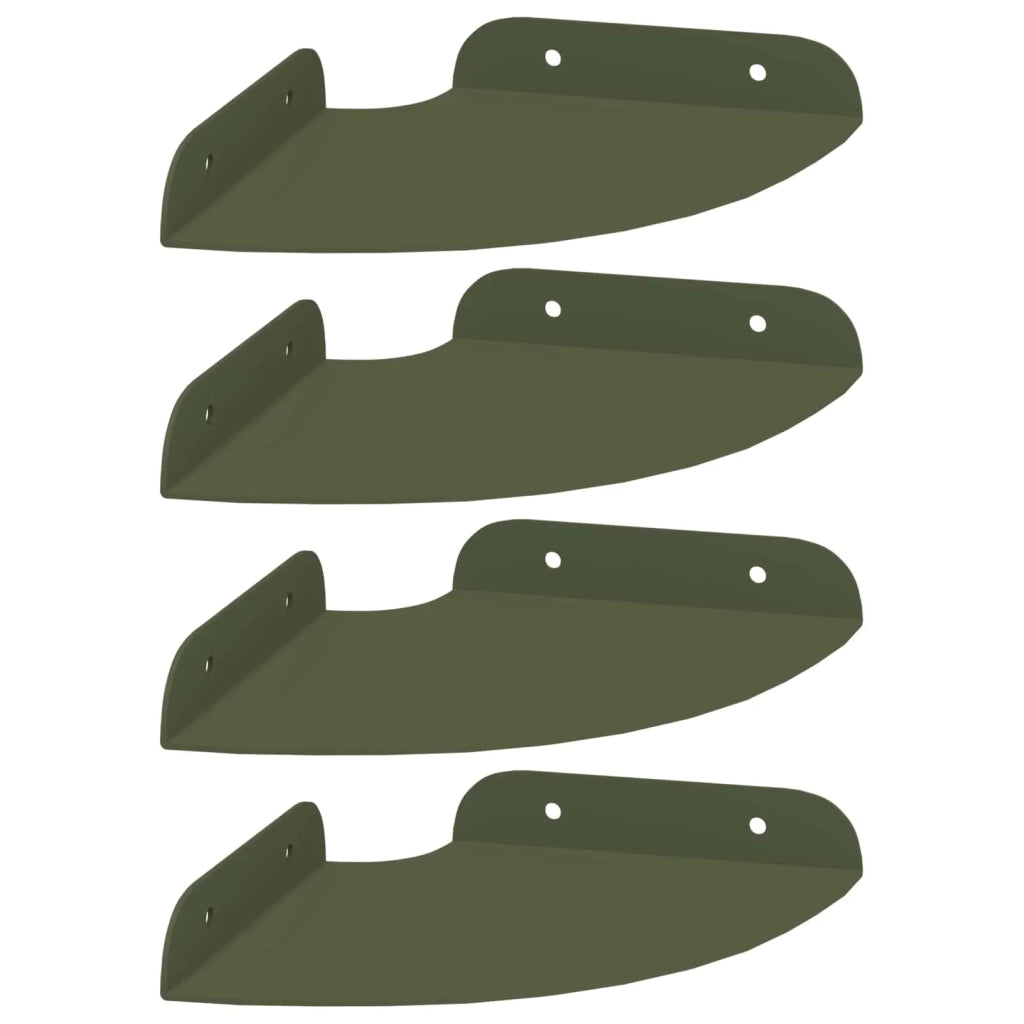 Mensola sospesa 4 pcs Verde oliva 15 x 15 x 2 cm 8004083