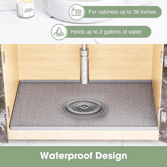 Matte anti-slip per protezione dei mobili cucina - acqua resistente - 864 x 559 cm - colore grigio