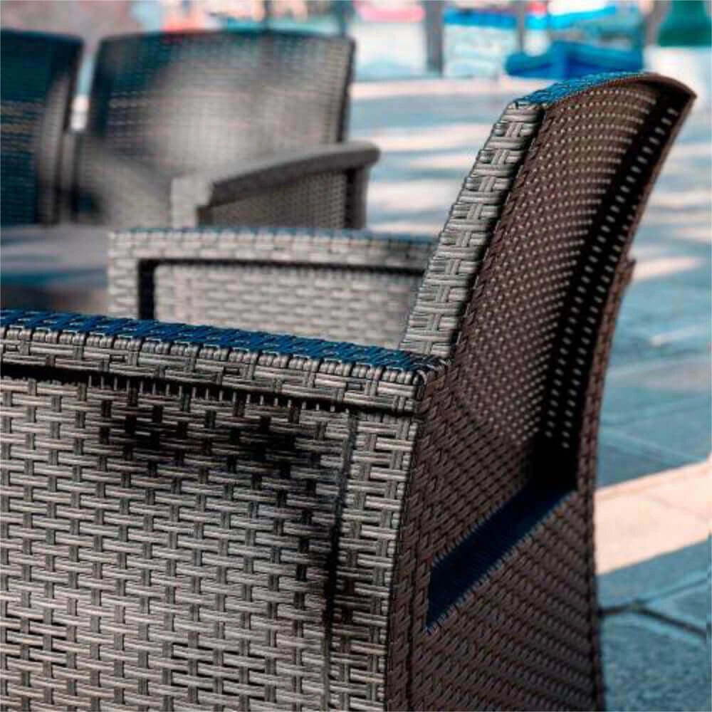 Salotto da Giardino con cuscini 4 posti in Polipropilene - VENEZIA