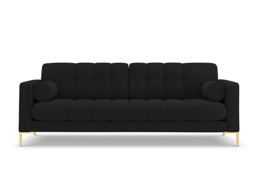 Cosmopolitan Design - Divano "Bali" 4 posti in tessuto strutturato nero 