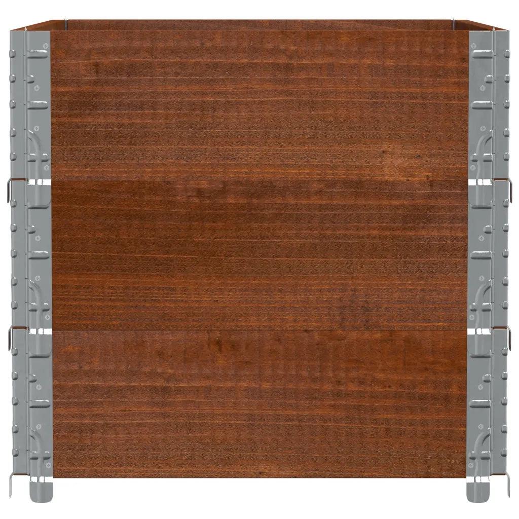 Fioriera da Giardino Marrone 80x60 cm Legno Massello di Pino