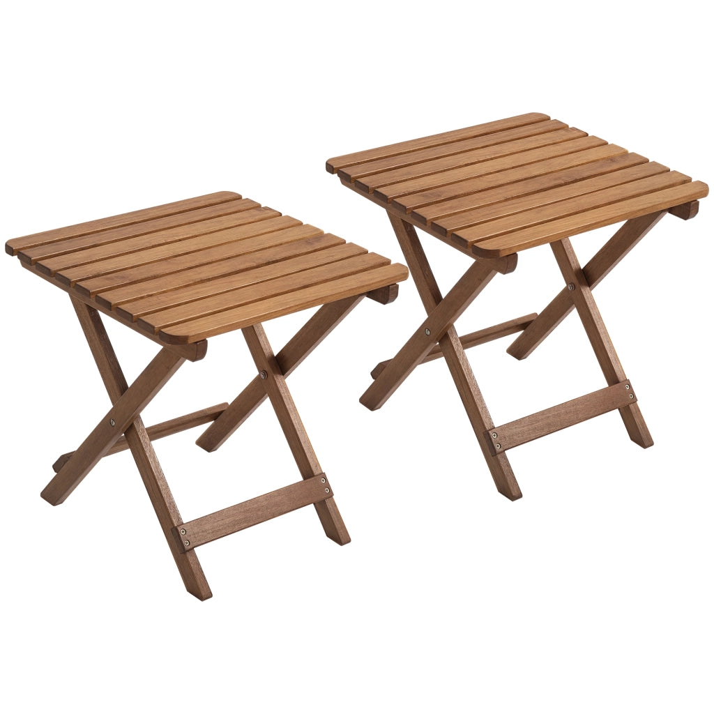 Tavolino da giardino pieghevole in legno di acacia ¨C zephmum ¨C 45x45x45cm, teak