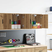Pensili per Garage 2 pz Rovere Artigianale in Legno Multistrato 860660