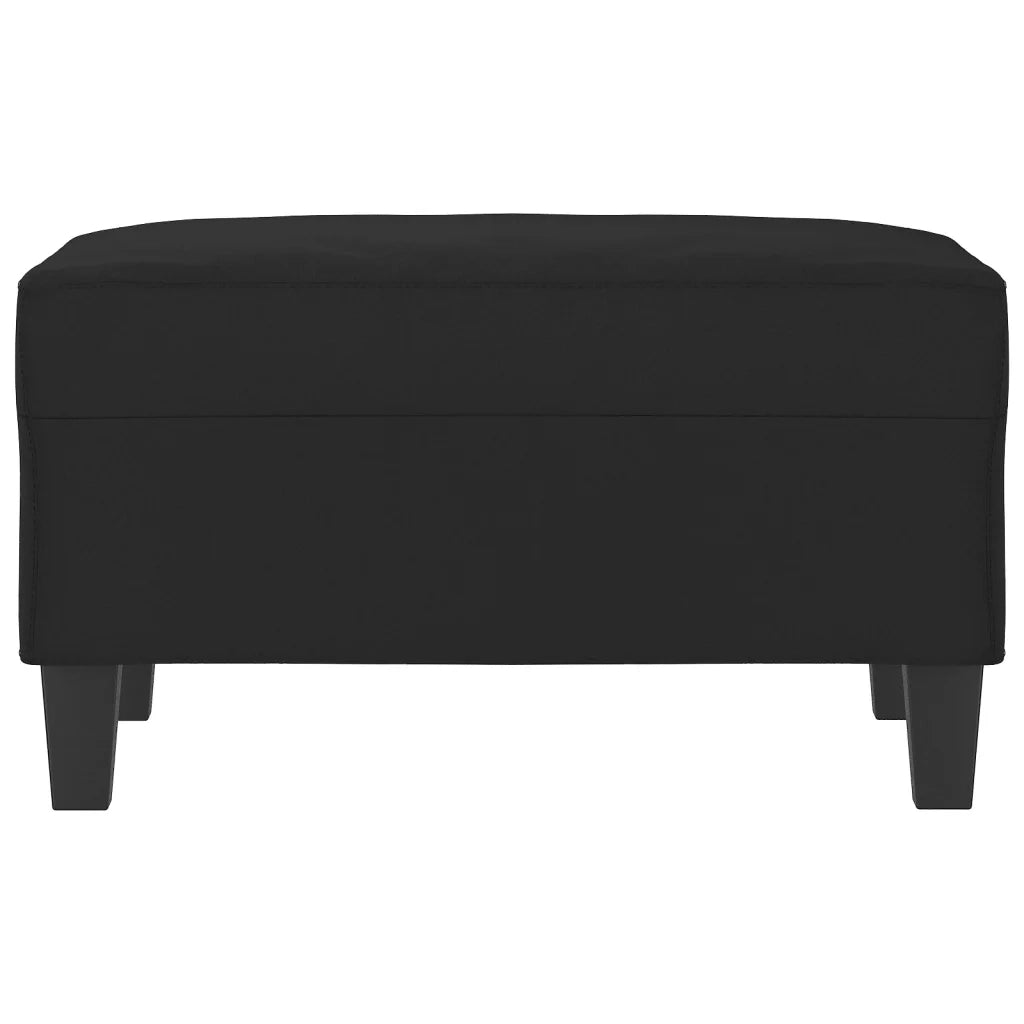 Poggiapiedi Nero 70x55x41 cm in Tessuto Microfibra cod mxl 65136