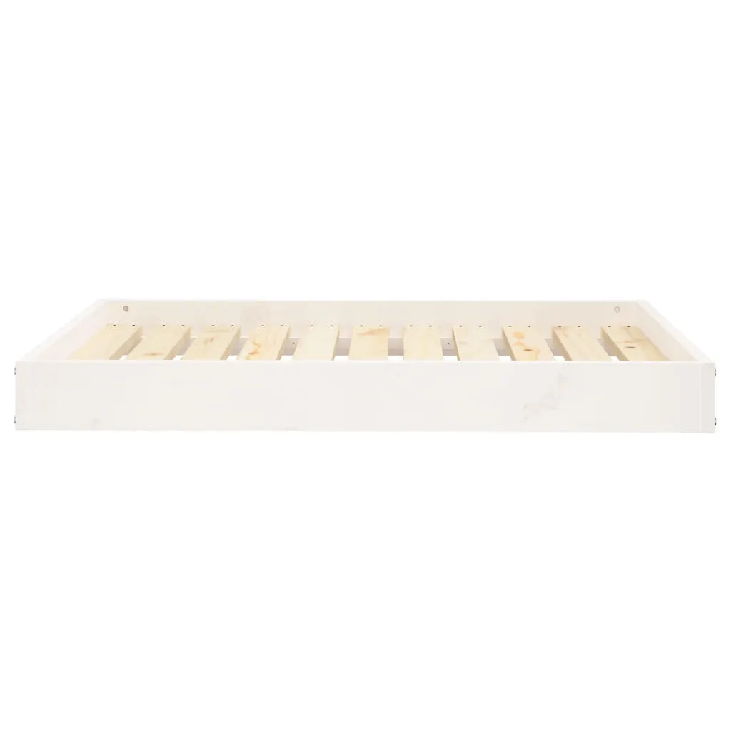 Cuccia per Cani Bianca 91,5x64x9 cm in Legno Massello di Pino 820862