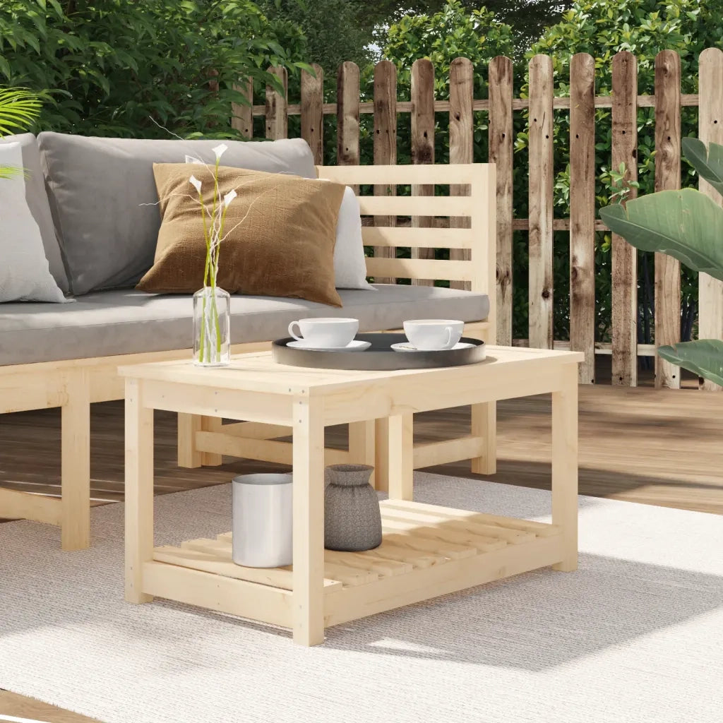 Tavolo da Giardino | Tavolino da esterno 82,5x50,5x45 cm in Legno Massello di Pino