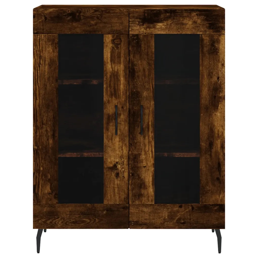 Credenza | Madia | Buffet da pranzo | Armadio da pranzo Rovere Fumo 69,5x34x180 cm in Legno Multistrato