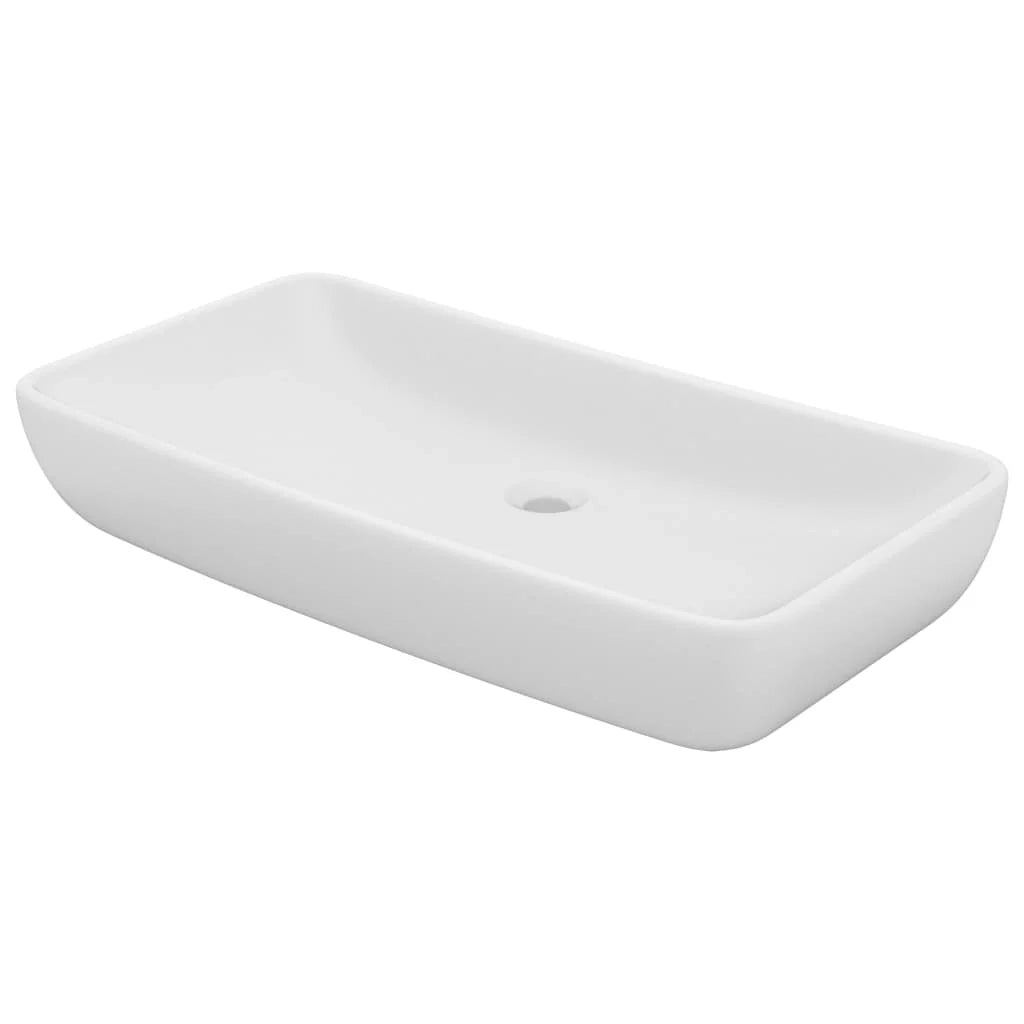 Lavabo da appoggio rettangolare di lusso lavabo da bagno stanza per cosmetici bianco opaco 71x38 cm ceramica 02_0002696
