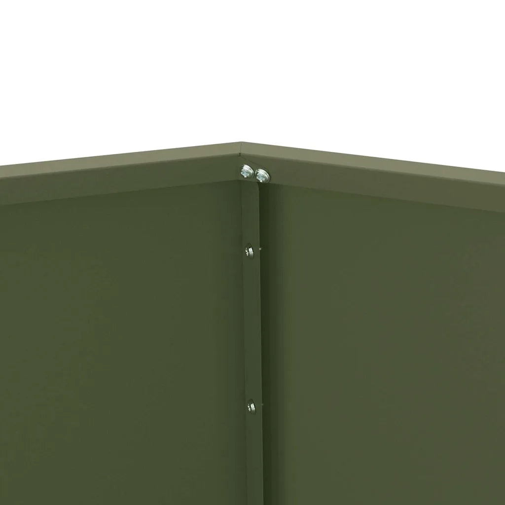 Fioriera Verde oliva 75 x 75 x 60 cm Acciaio 884044