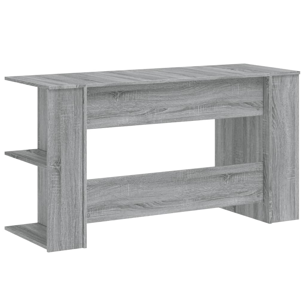 Scrivania Sonoma postazione computer mobile per computer scrivania da studio 140 x 50 x 75 cm legno ingegnerizzato grigio 02_0023955