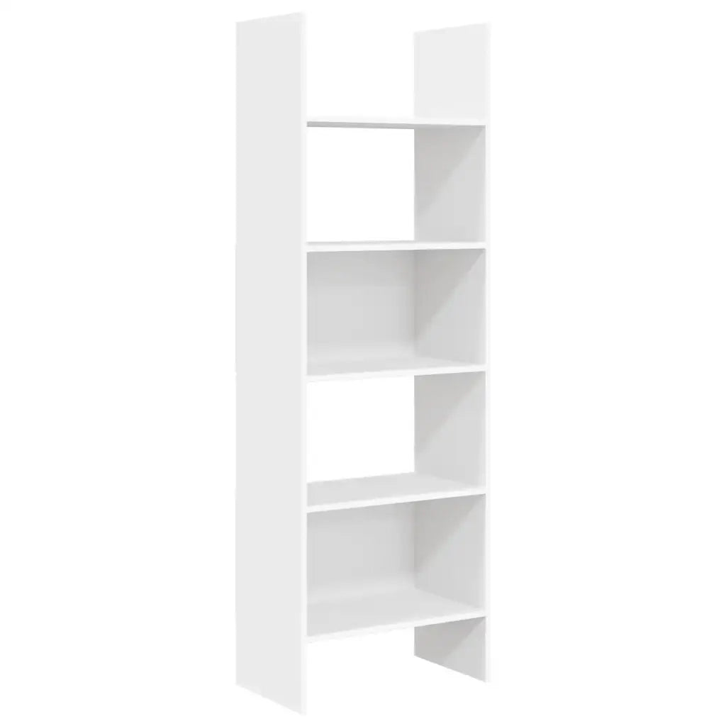 Libreria-Scaffale per Libri-Mobile di Stoccaggio Bianca 60x35x180 cm in Legno Multistrato
