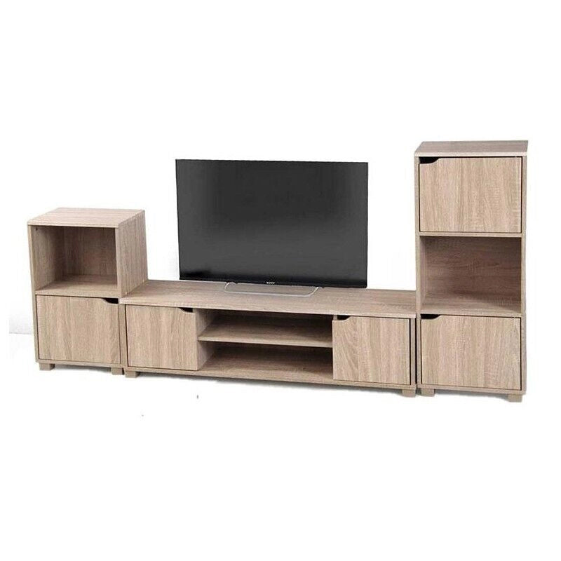 PARETE ATTREZZATA QUARZO 3 MODULI COLORE ROVERE SBIANCATO
