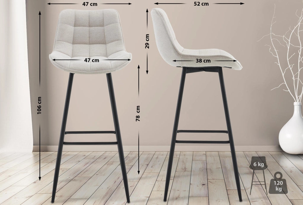 Barhocker Dartford Stoff
