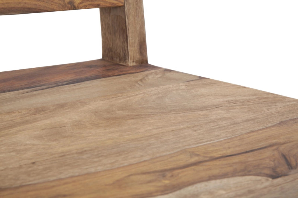 Set 2 Sedie 45x50x100 cm Elegant Sheesham in Legno Naturale e Oro