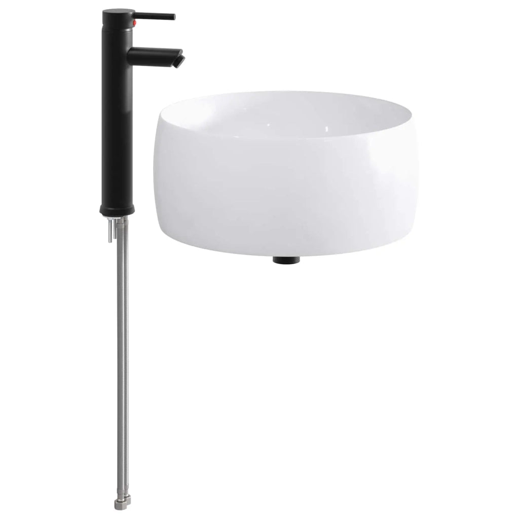 Lavabo da bagno Nero Opaco 38,5 x 38,5 x 16 cm Metallo 890239