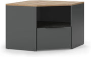 Credenza bassa Wido, Antracite, 68 x 50 cm, adatto come supporto TV con ripiani aperti