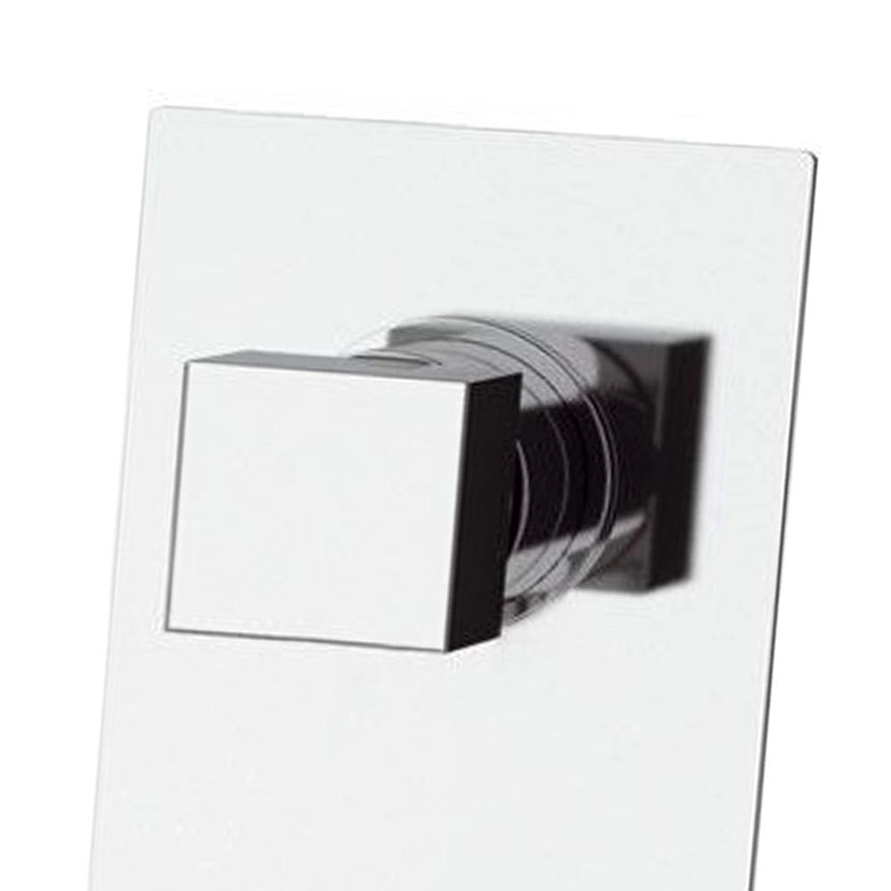 Rubinetto con piastra quadra per doccia con deviatore - serie skyline