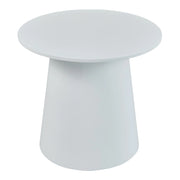 Tavolino da caffè consolle laterale rotondo 40 x 44 cm bianco 03_0010823